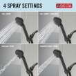 75413DBL Universal Showering Components 4-Setting Hand Shower, Matte Black