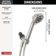 75413DSN Universal Showering Components 4-Setting Hand Shower, Spotshield Brushed Nickel