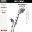 75413D Universal Showering Components 4-Setting Hand Shower, Chrome