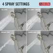 75413SN Universal Showering Components 4-Setting Hand Shower, Spotshield Brushed Nickel