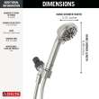 75413SN Universal Showering Components 4-Setting Hand Shower, Spotshield Brushed Nickel