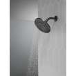 75617BL Universal Showering Components 4 Setting Shower Head, Matte Black
