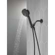 75740BL Universal Showering Components 6-Setting Hand Shower with Cleaning Spray, Matte Black