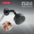 RP101842BL Modern Round Showerhead, Matte Black