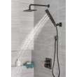 RP62955BL Universal Showering Components Single Setting Overhead Showerhead, Matte Black