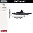 RP62955BL Universal Showering Components Single Setting Overhead Showerhead, Matte Black