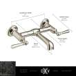 Oak Hill(R) 2-Handle Wall Mount Bathroom Faucet with Lever Handles, D3515545C.100