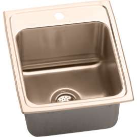 DLR172210-CU Antimicrobial Copper Single Bowl Top Mount Sink