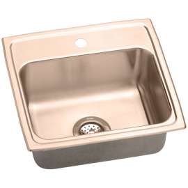 DLR191910-CU Antimicrobial Copper Single Bowl Top Mount Sink