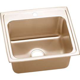 DLR221910-CU Antimicrobial Copper Single Bowl Top Mount Sink