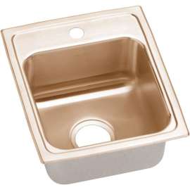 LRAD131660-CU Antimicrobial Copper Single Bowl Top Mount Sink