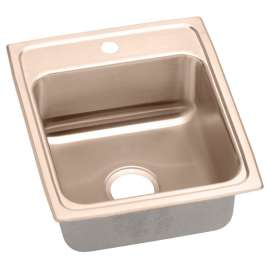 LRAD152245-CU Antimicrobial Copper Single Bowl Top Mount Sink