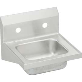 CHS17162 Commercial Stainless Steel Handwash Sink with 2 Faucet Holes in Buffed Satin