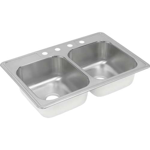 Dayton 33-In Stainless Steel Double-Bowl Top-Mount Sink