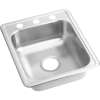 Classic D117213 Stainless Steel Single Bowl Top Mount Bar Sink with 3 Faucet Holes in Satin