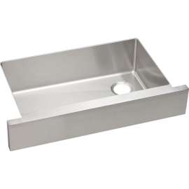 Stainless Steel Single Bowl Apron Front Undermount Sink in Polished Satin