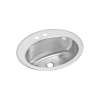 Asana Lustertone LLVR21172 Stainless Steel Single Bowl Top Mount Sink with 2 Faucet Holes in Lustrous Highlighted Satin