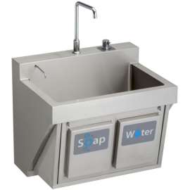 EWSF13026KWC Commercial Scrub Sink with Single Faucet Hole in Satin