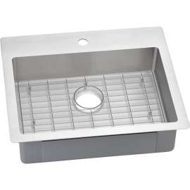 Stainless Steel Single Bowl Dual-Mount Sink Kit