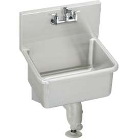 ESSB2319C Commercial Service Sink Package with Single Faucet Hole in Buffed Satin