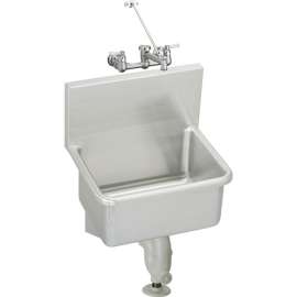 Commercial Service Sink Package in Buffed Satin