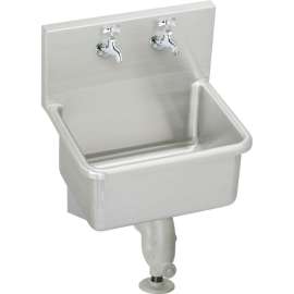 ESS2319C Commercial Service Sink Package with 2 Faucet Holes in Buffed Satin