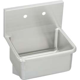ESS23192 Commercial Service Sink with 2 Faucet Holes in Buffed Satin