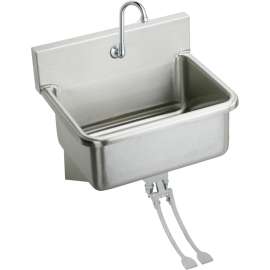 EWS2520FC Commercial Scrub Sink Package with Single Faucet Hole in Buffed Satin