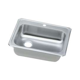 Celebrity Stainless Steel 25-In Drop-In Kitchen Sink Kit With Kitchen Sink, Faucet, Strainer, Drain Installation Kit