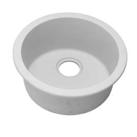 Single Bowl Dual-Mount Bar Sink in White