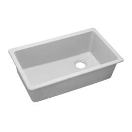 Single Bowl Undermount Sink in White