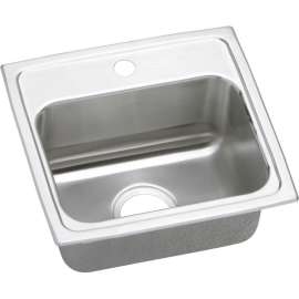LR1716 Gourmet Lustertone Stainless Steel Single Bowl Top Mount Sink