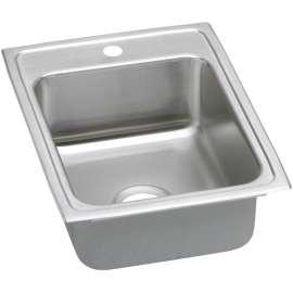 LR1722 Gourmet Lustertone Stainless Steel Single Bowl Top Mount Sink