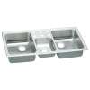 Stainless Steel Triple Bowl Top Mount Sink with 6 Faucet Holes in Brilliant Satin