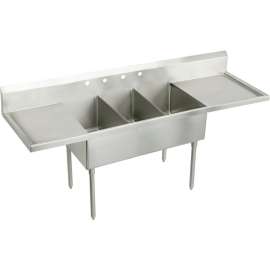 Sturdibilt SS8354LR4 Commercial Scullery Sink with 4 Faucet Holes in Buffed Satin
