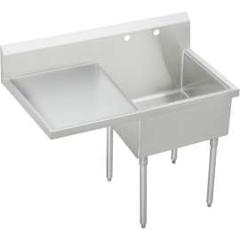 Weldbilt WNSF8130L2 Commercial Scullery Sink with 2 Faucet Holes in Buffed Satin