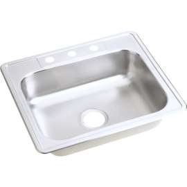 D12522 Classic Stainless Steel Single Bowl Top Mount Sink