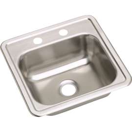 K115153 Stainless Steel Single Bowl Top Mount Bar Sink with 3 Faucet Holes in Satin