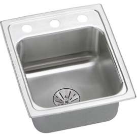 Lustertone Classic 13-In Stainless Steel Single-Bowl Drop-In Kitchen Sink