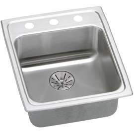 Lustertone Classic 15-In Stainless Steel Single-Bowl Drop-In Kitchen Sink