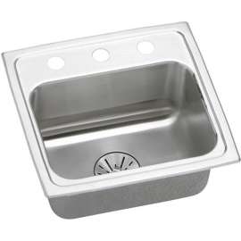 Lustertone Classic 17-In Stainless Steel Single-Bowl Drop-In Kitchen Sink