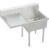 Weldbilt WNSF8124LOF2 Commercial Scullery Sink with 2 Faucet Holes in Buffed Satin