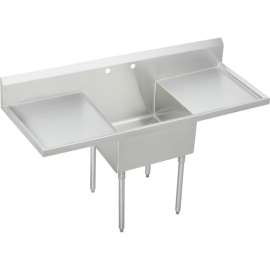 Weldbilt WNSF8124LROF2 Commercial Scullery Sink with 2 Faucet Holes in Buffed Satin