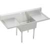 Weldbilt WNSF8136LR1 Commercial Scullery Sink with Single Faucet Hole in Buffed Satin