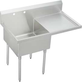 Sturdibilt SS8124ROF2 Commercial Scullery Sink with 2 Faucet Holes in Buffed Satin