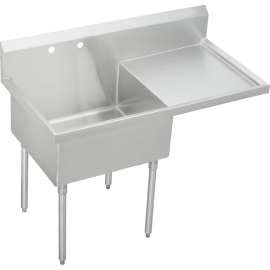 Sturdibilt SS8136ROF2 Commercial Scullery Sink with 2 Faucet Holes in Buffed Satin