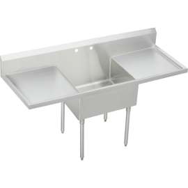 Sturdibilt SS8136LROF2 Commercial Scullery Sink with 2 Faucet Holes in Buffed Satin