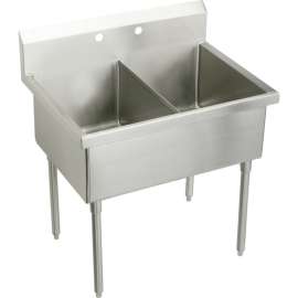 Weldbilt WNSF8254OF4 Commercial Scullery Sink with 4 Faucet Holes in Buffed Satin