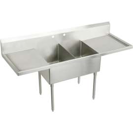 Weldbilt WNSF8254LROF4 Commercial Scullery Sink with 4 Faucet Holes in Buffed Satin