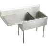 Sturdibilt SS8236LOF2 Commercial Scullery Sink with 2 Faucet Holes in Buffed Satin